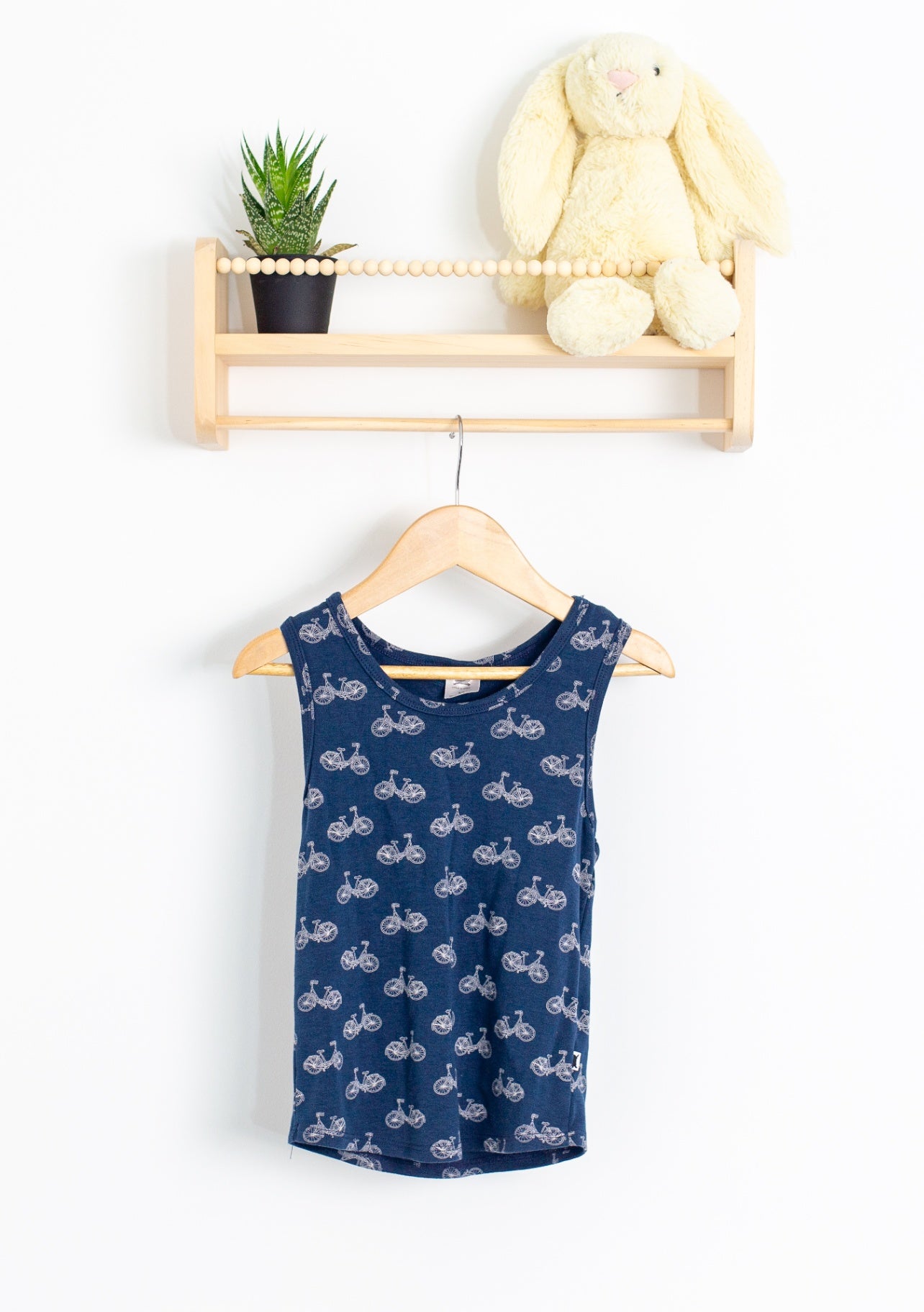 Little and Lively Everyday 3T Navy Blue with White Bicycles Pattern