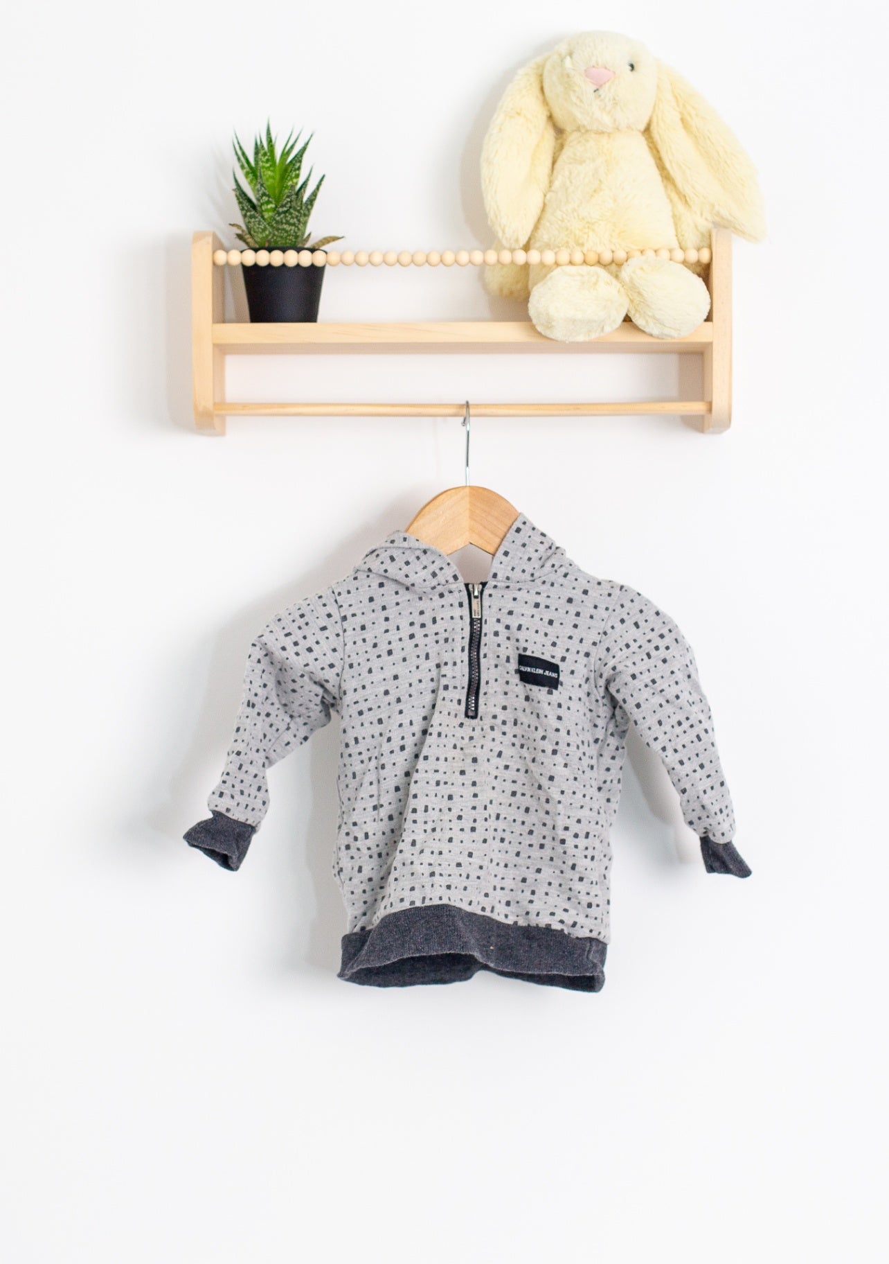 Calvin Klein Baby 12M Gray and Black Hoodie