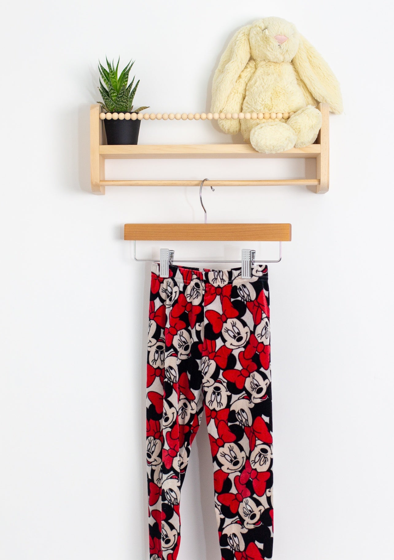 Disney 4T Multicolored (Black, Red, Beige) Velvet Leggings