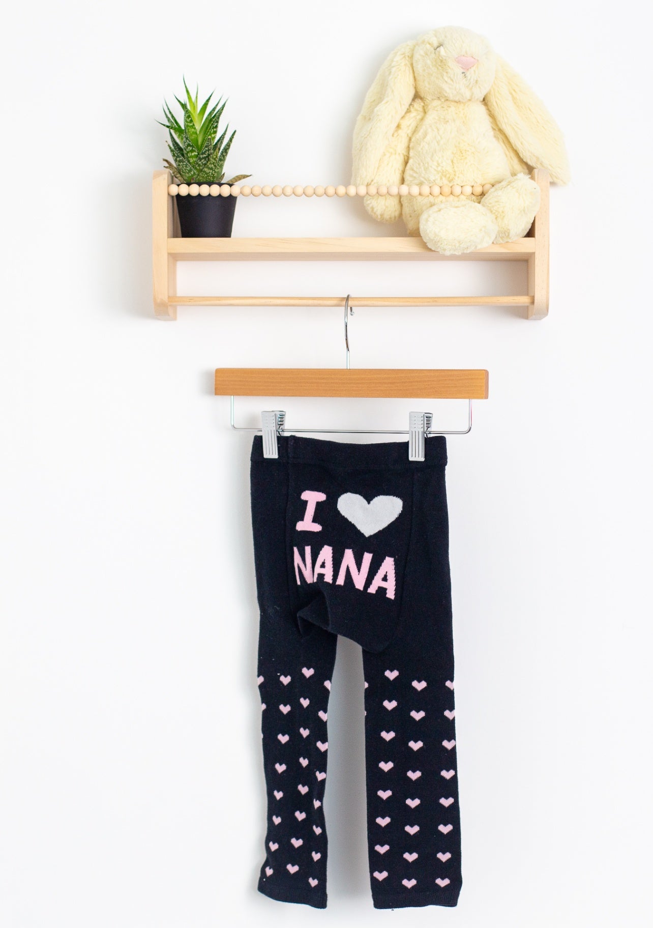 Snow 24-36M Black with Pink Wool Leggings