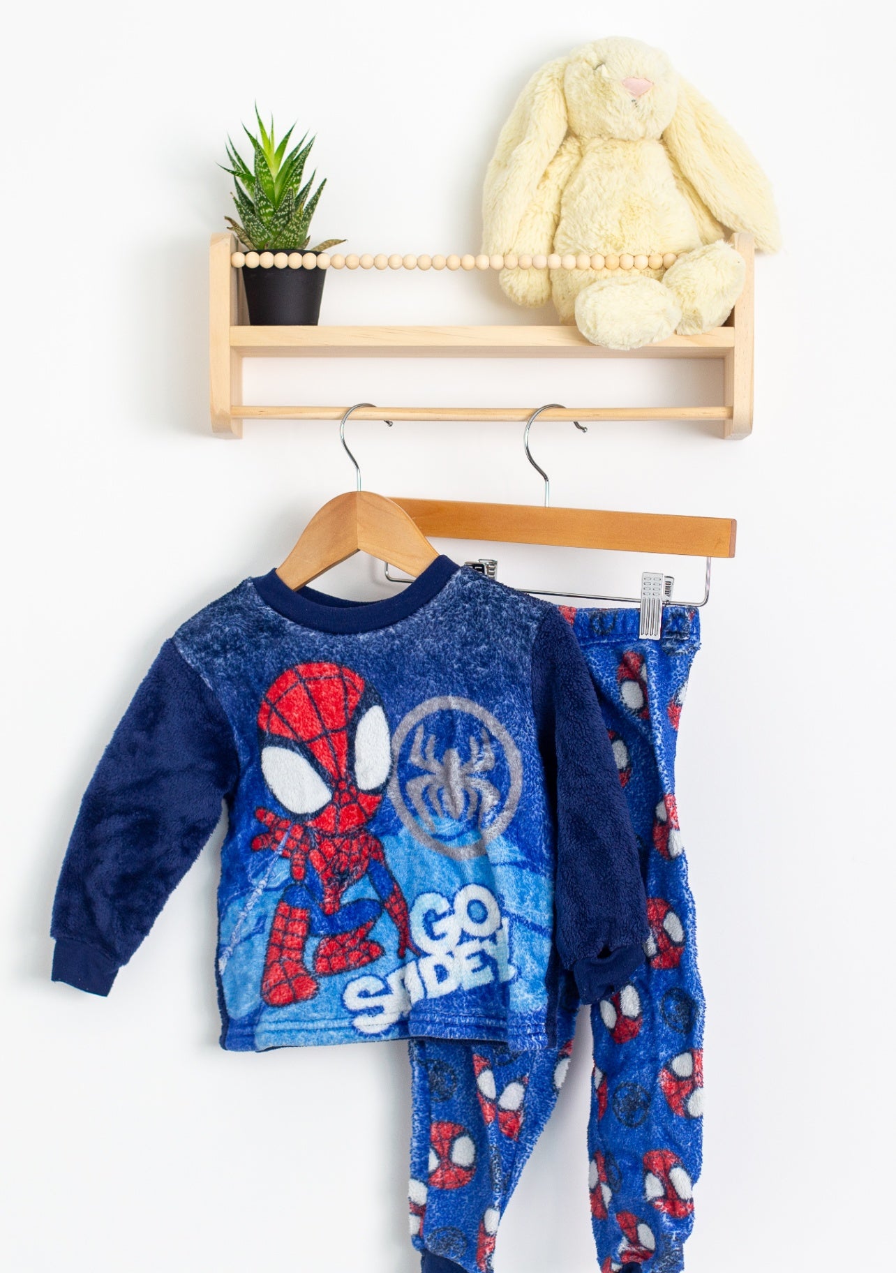 Spiderman 3T Blue Fleece Pajamas
