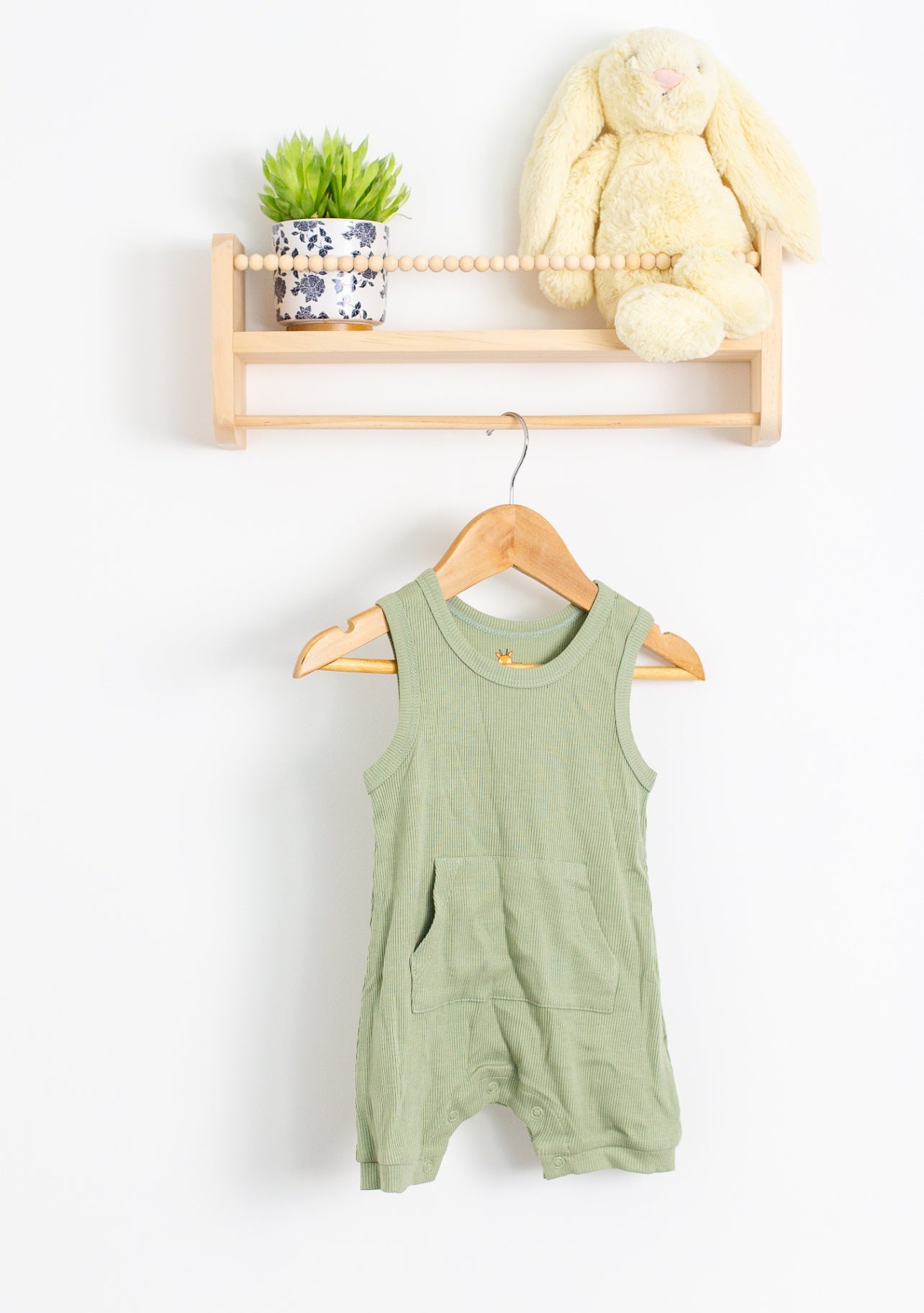 Bambiboo Baby 6-12M Light Green Romper