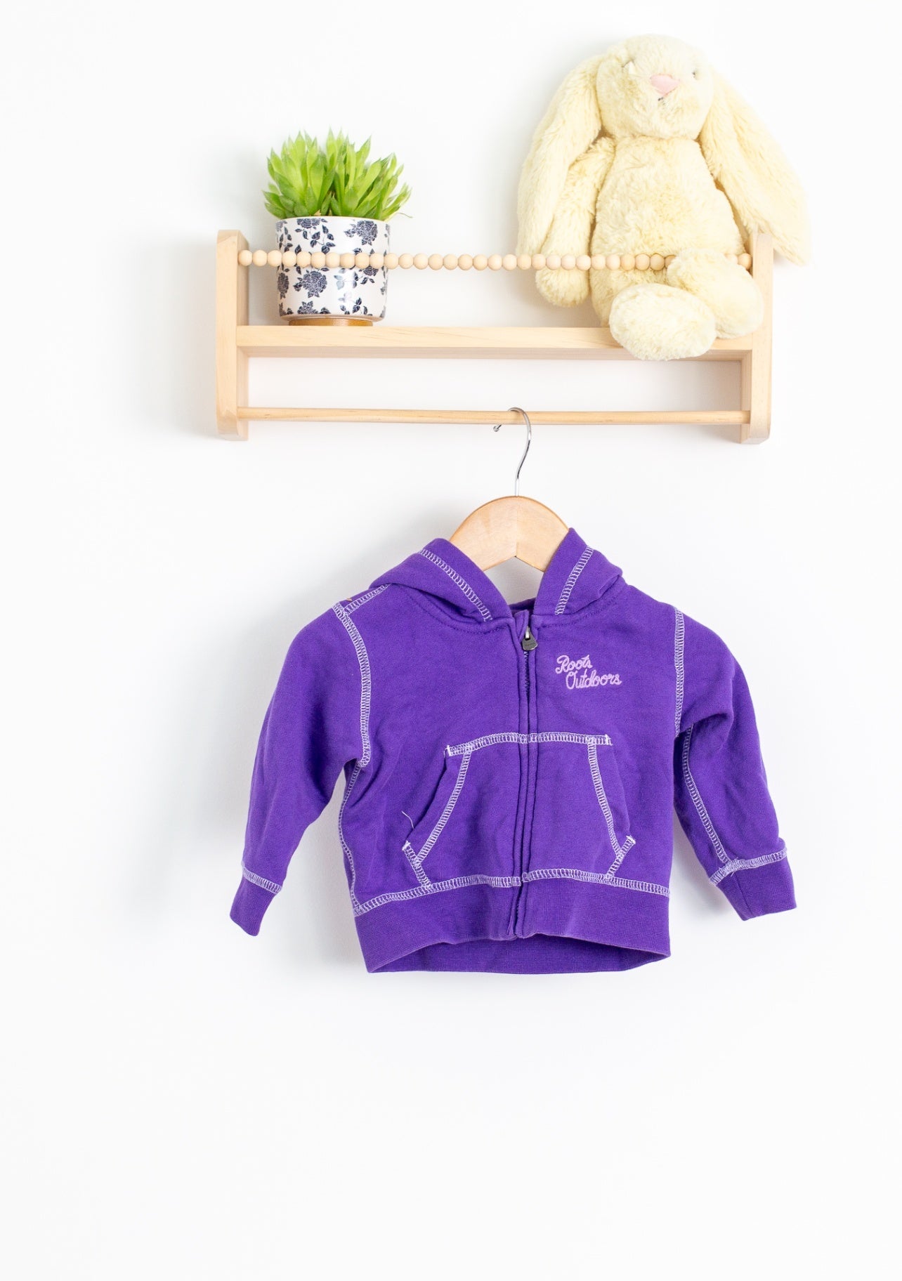 Roots 6-12M Purple Hoodie - Whimsy