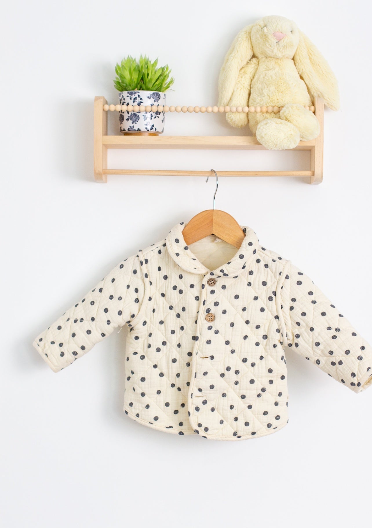 Quincy Mae 18-24M Quilted Polka Dot Jacket - Whimsy