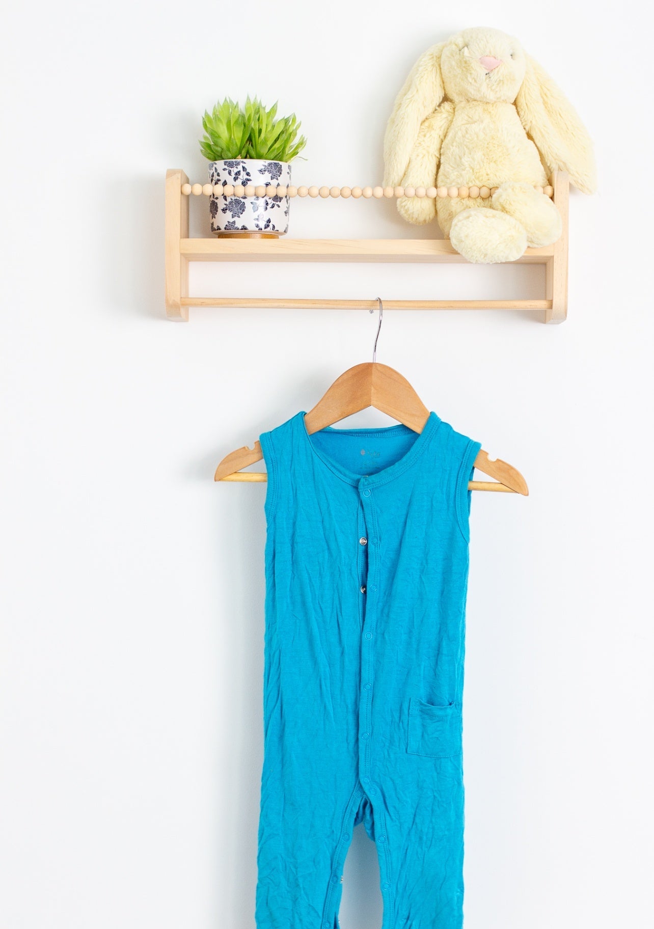 Kyte Baby 12-18M Blue Sleeveless Romper - Whimsy