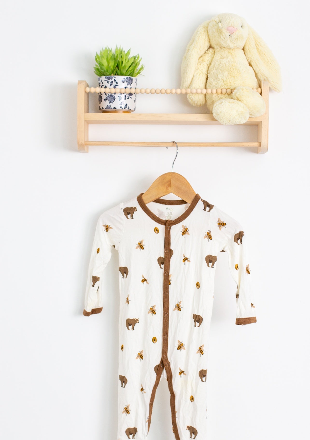 Kyte Baby 12-18M Honey Bear Snap Romper