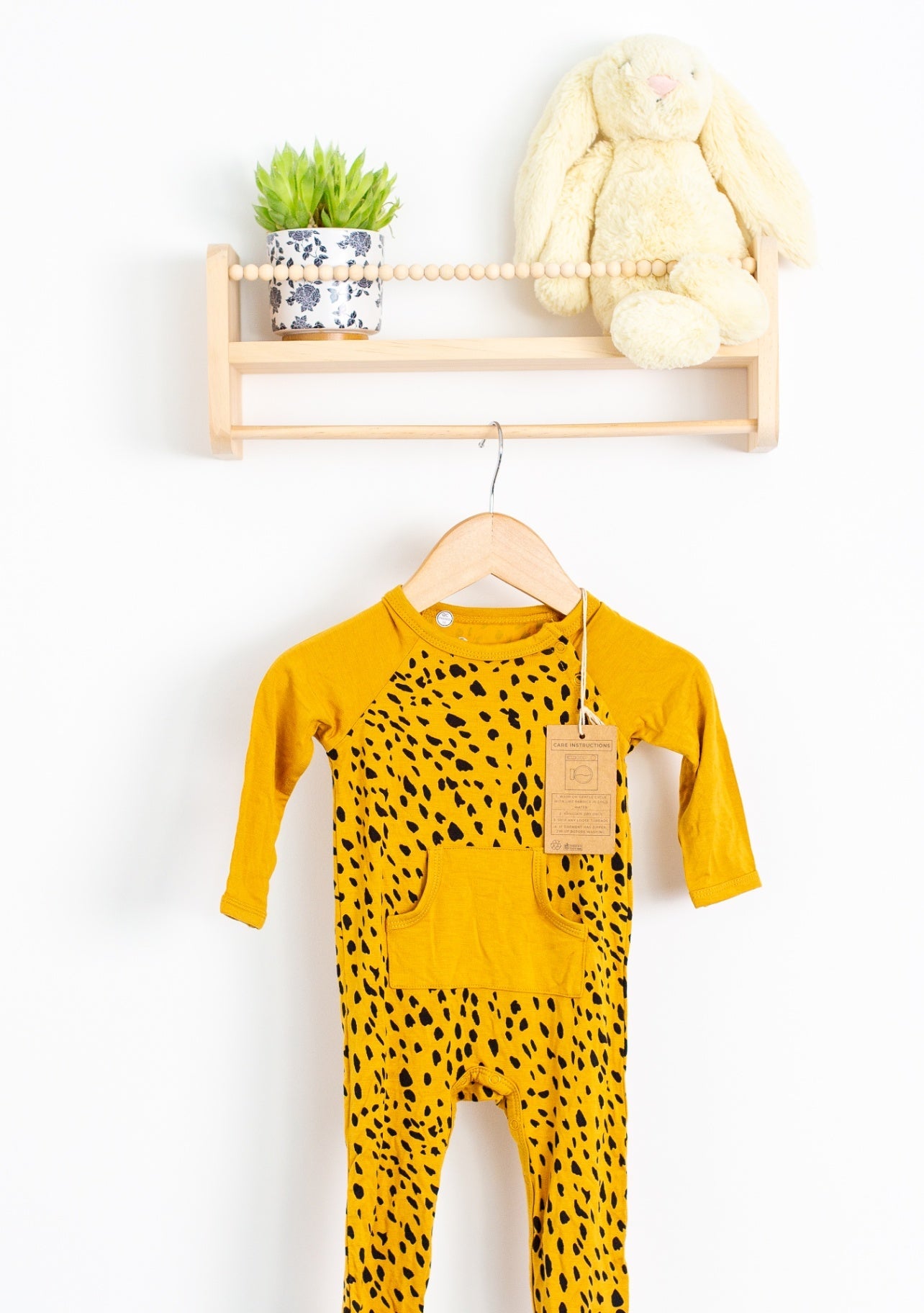 Kyte Baby 12-18M Marigold Leopard Longall - Whimsy