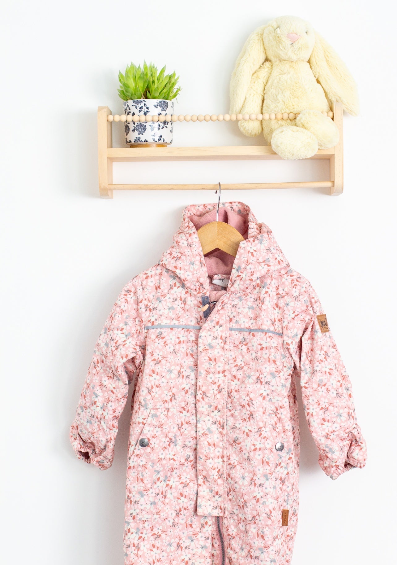 Deux Par Deux 24M Pink Floral Mid Season One Piece Suit