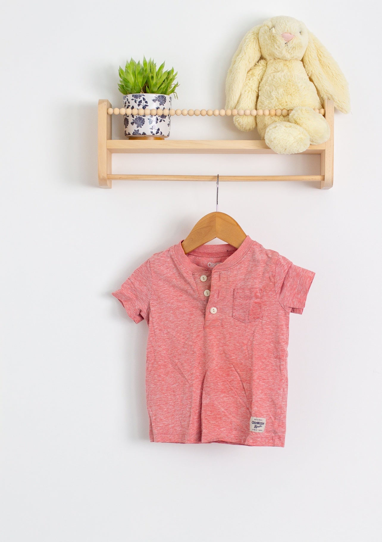 OshKosh B'gosh 18M Pink Henley Tee