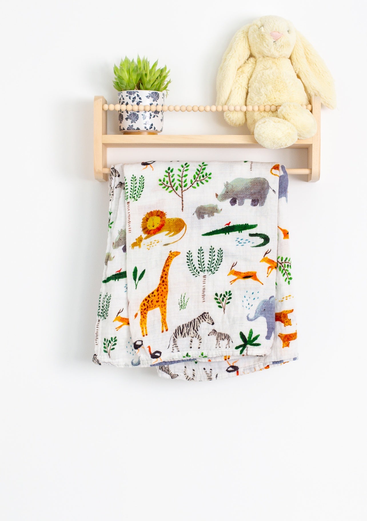 LifeTree Zoo Muslin Swaddle Blanket