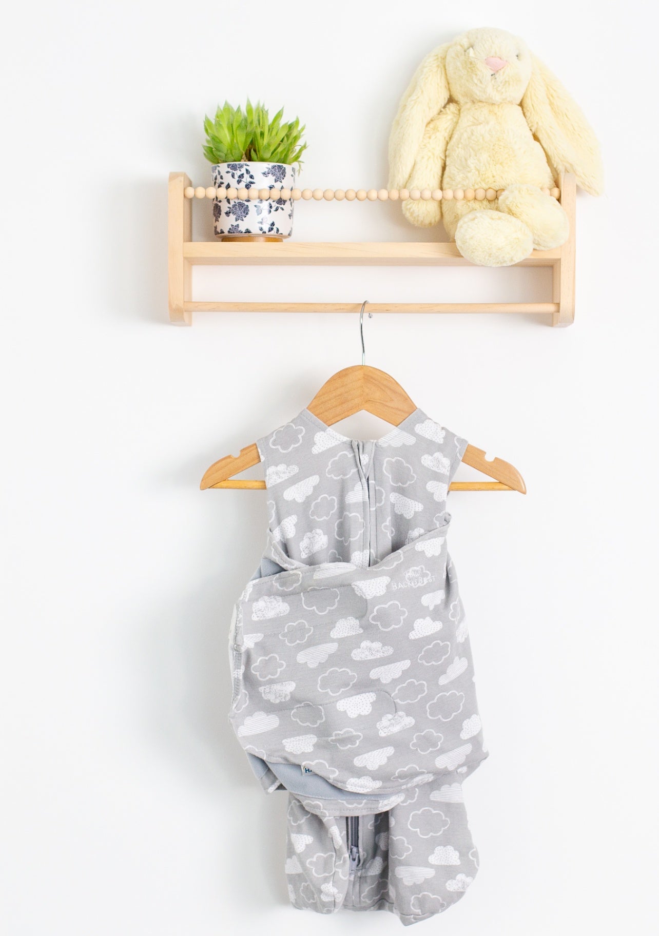 HALO 100% Cotton Sleepsack Swaddle, 3-Way Adjustable Wearable Blanket, TOG 1.5, Clouds, Newborn, 0-3 Months - Whimsy
