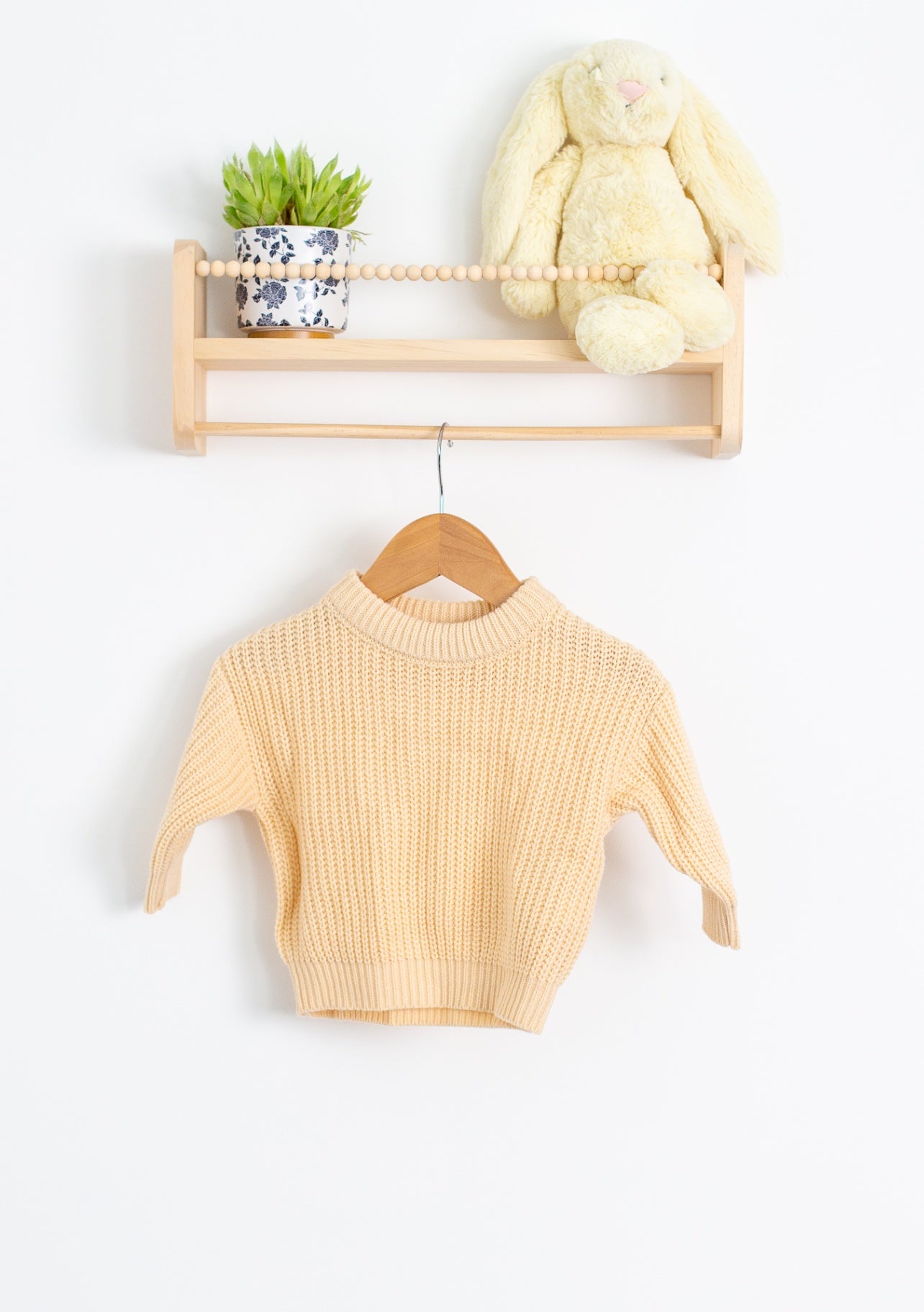 Cozy Cub 6-9M Cream/Beige Knit Pullover - Whimsy