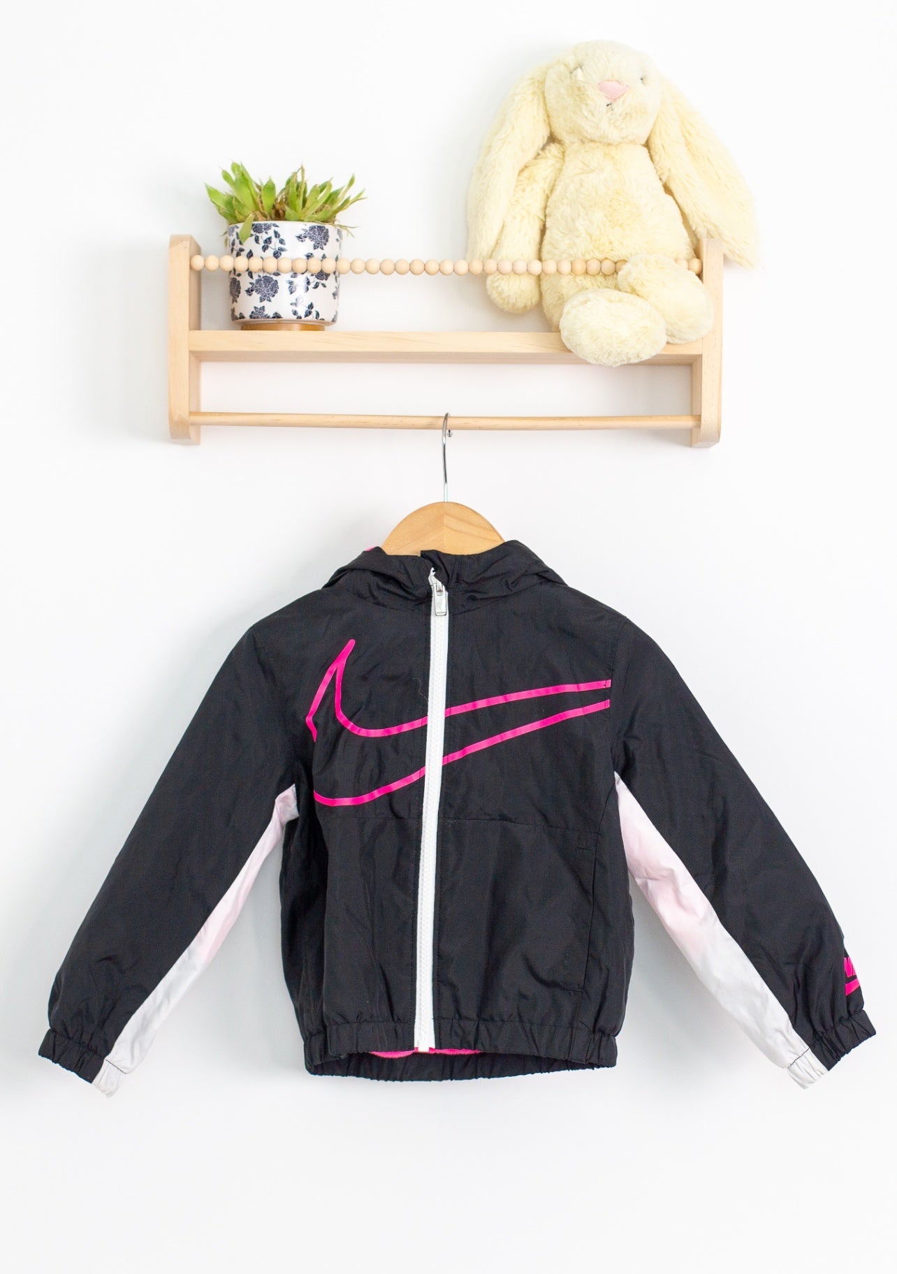 Nike 2T Black with pink and white accents Lined Windbreaker - Whimsy