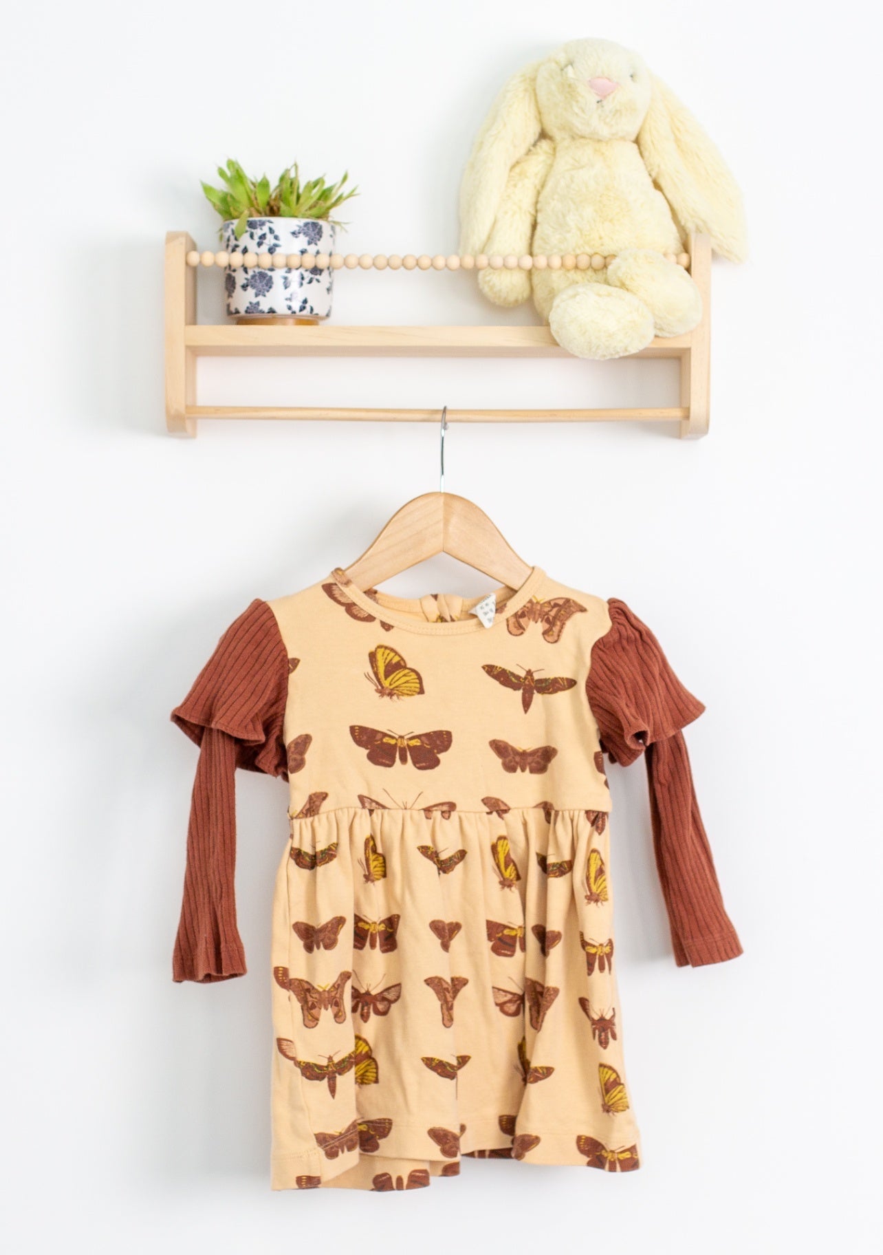 Kate Quinn 18-24M Beige and brown Butterfly Dress - Whimsy