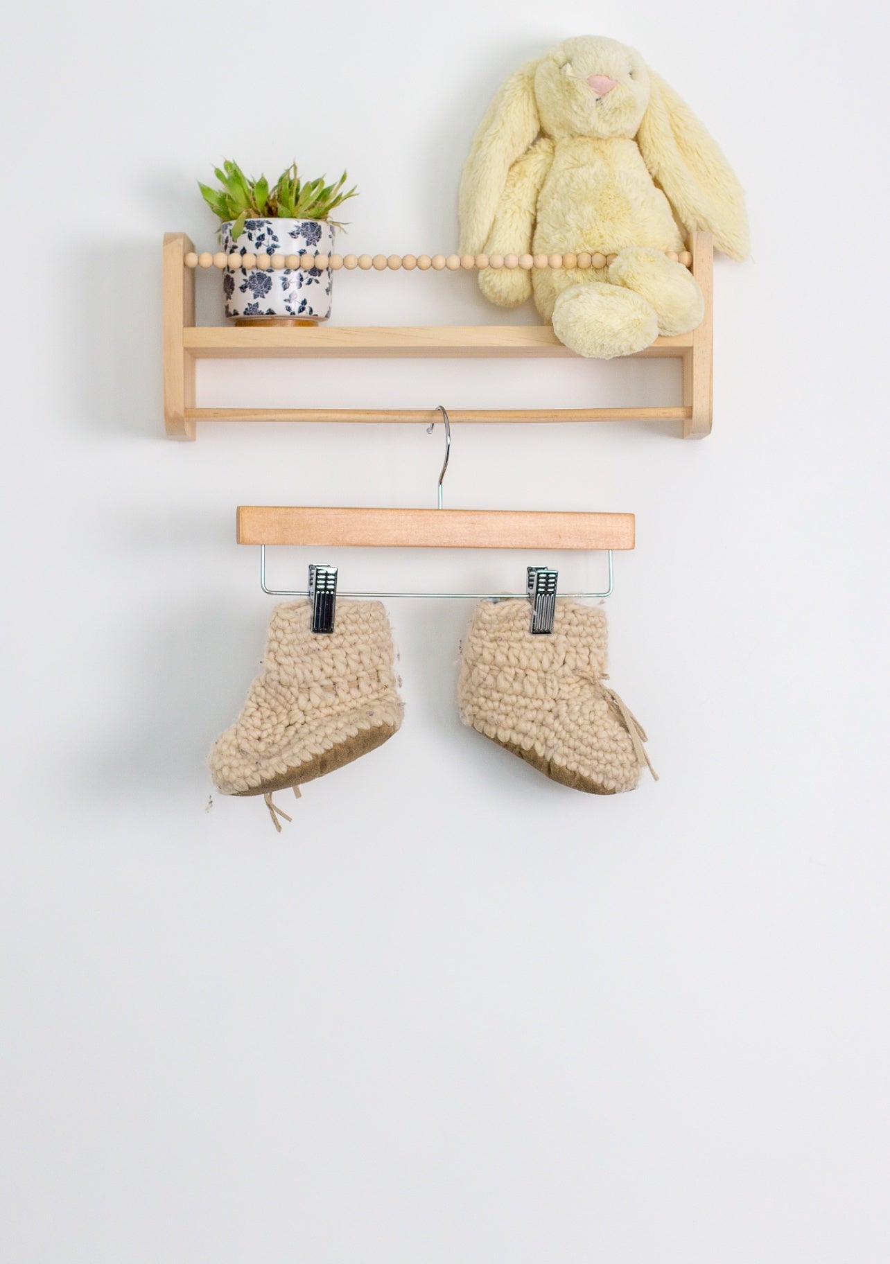 Small Shop 7C Beige Knit Booties - Whimsy