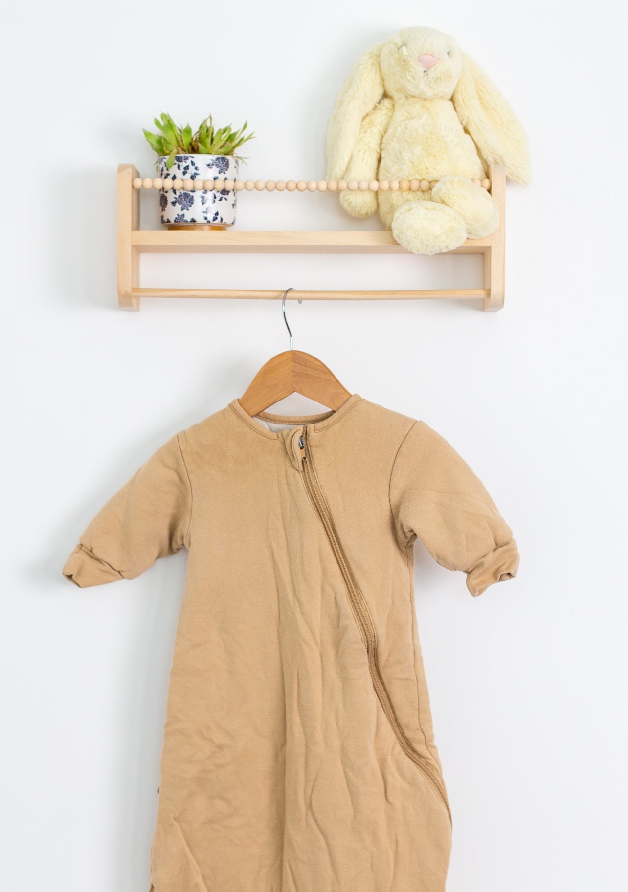 K+A 0-6M Beige Sleep Suit - Whimsy