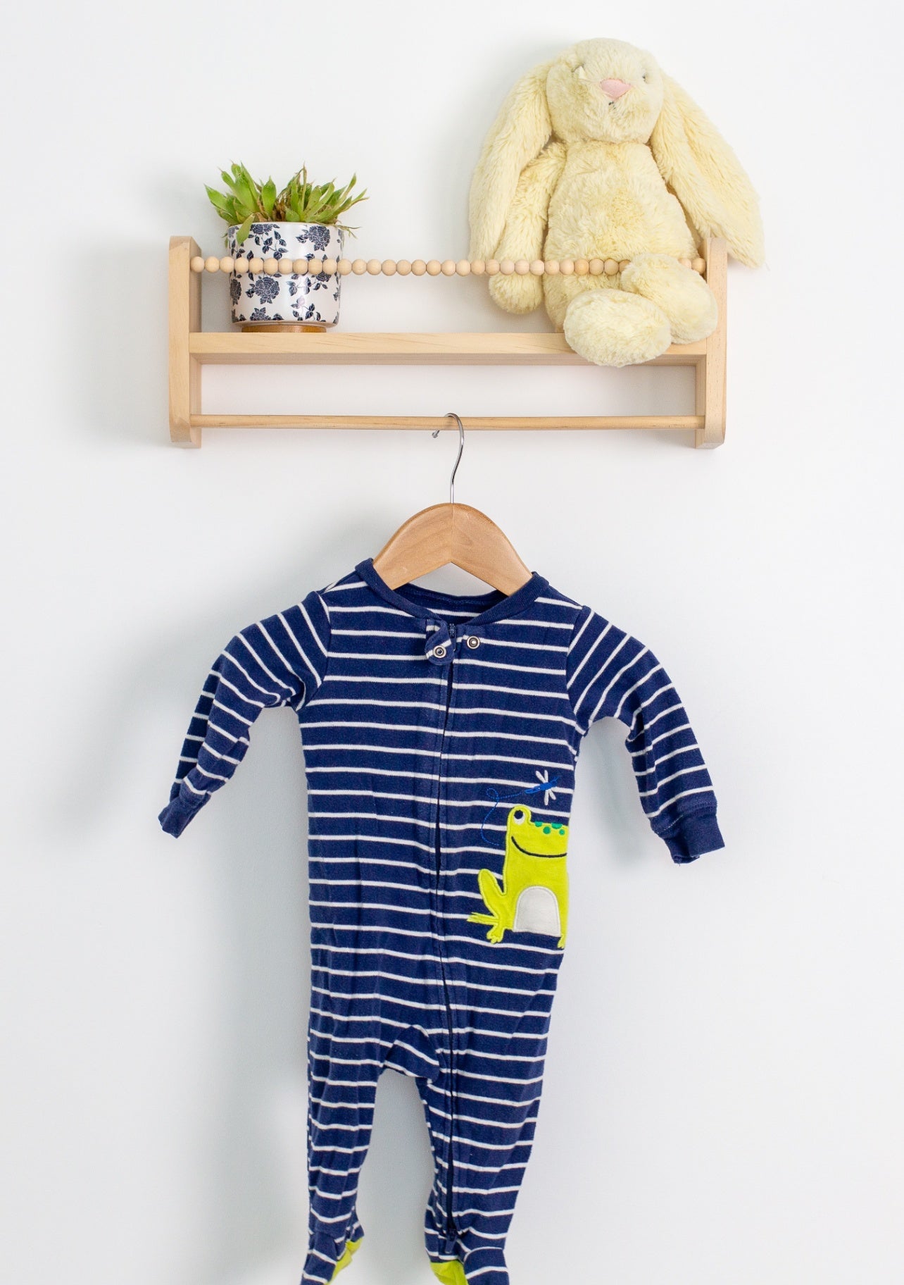 Carters 6M Navy blue and white Sleeper - Whimsy