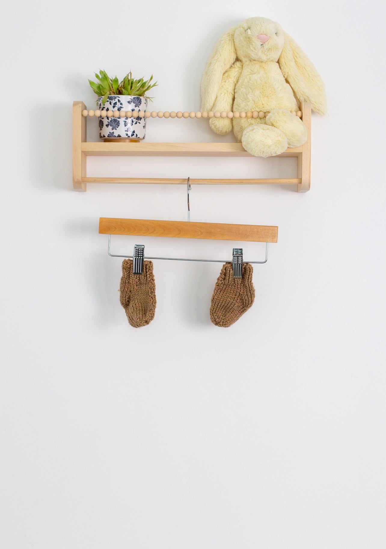 Small Shop NB-3M Brown Wool Socks - Whimsy