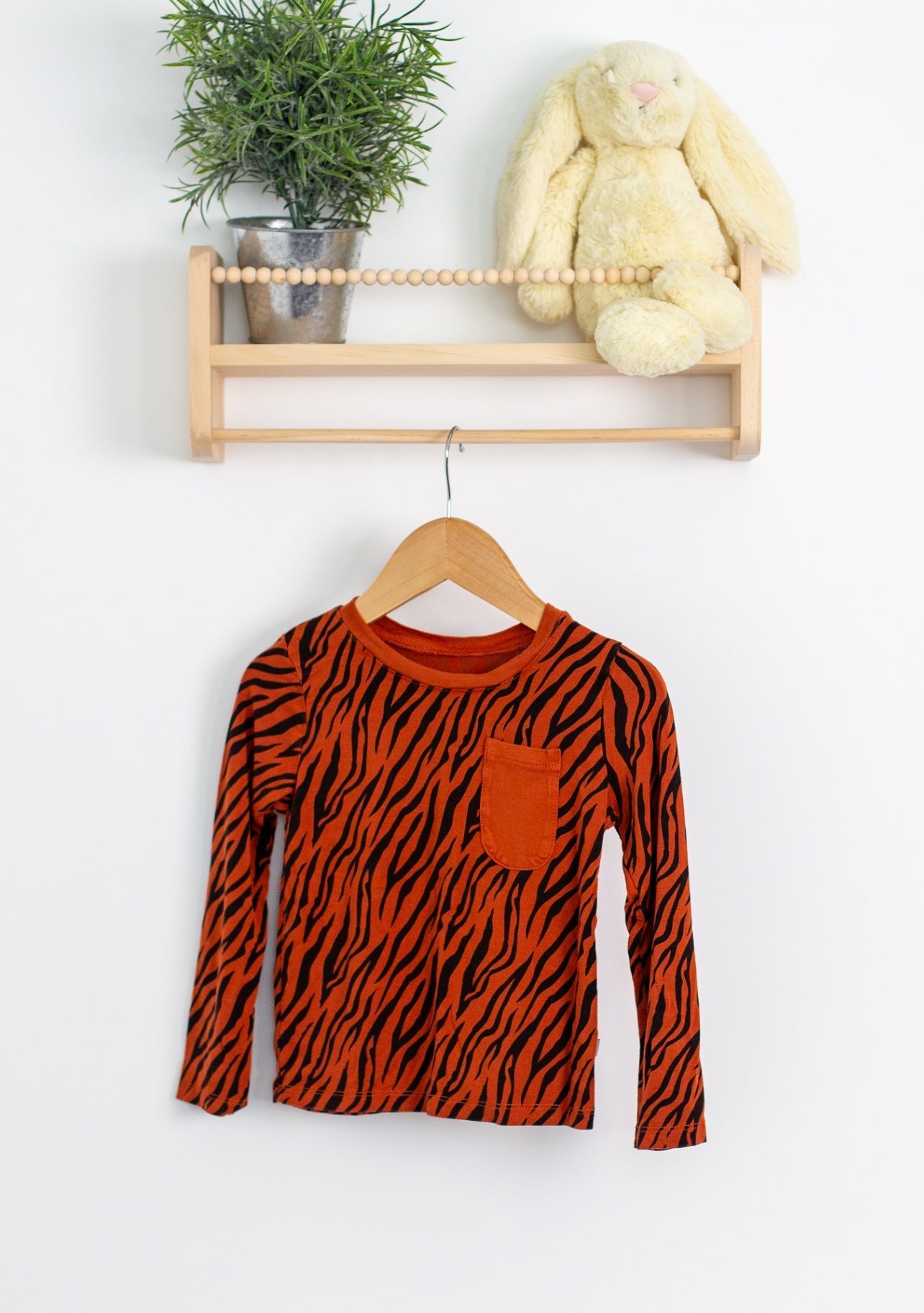 Kyte Baby 3T Rust Tiger Long Sleeve Shirt