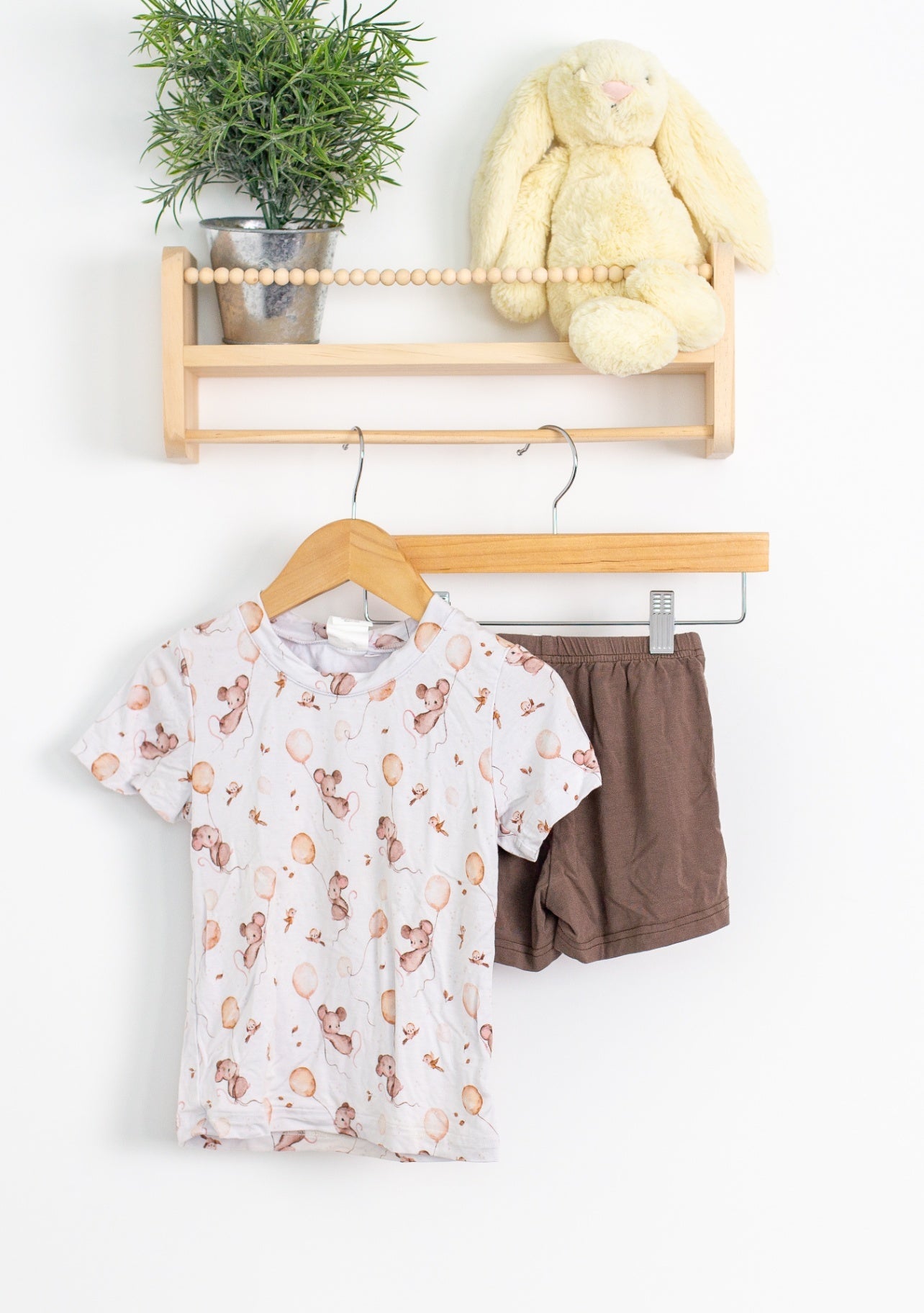 Slumberly 2T White with brown mouse PJs