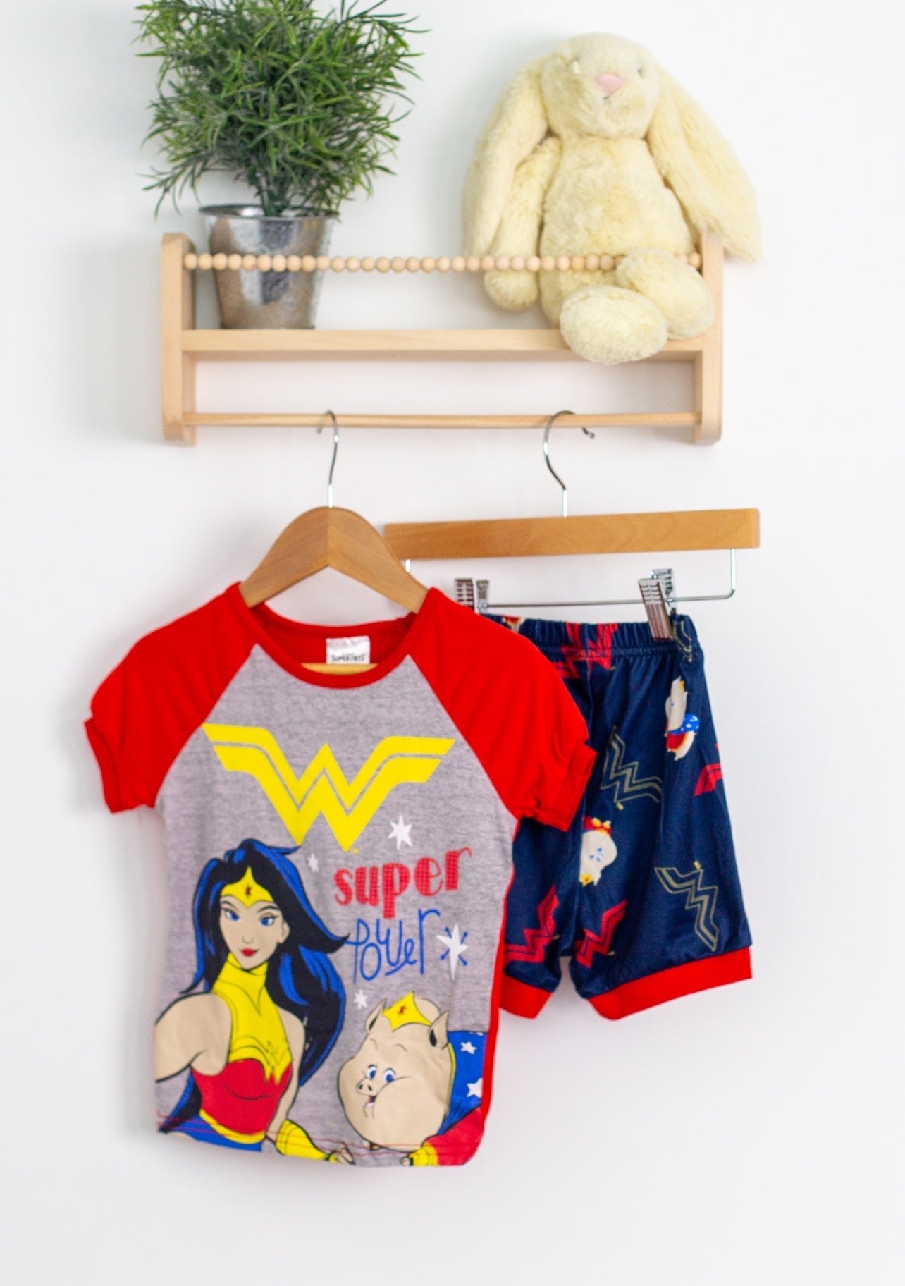 SuperPets 3T Gray and Red Pajamas