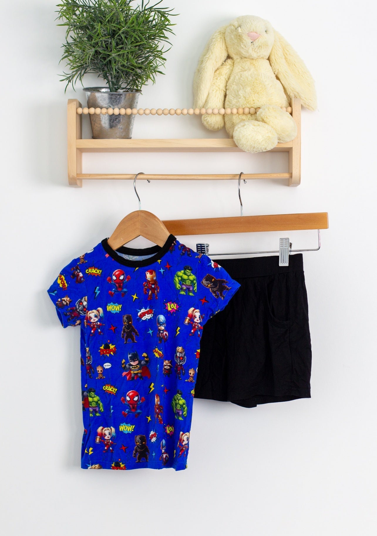 Kits Creations 3T Blue Superhero PJs