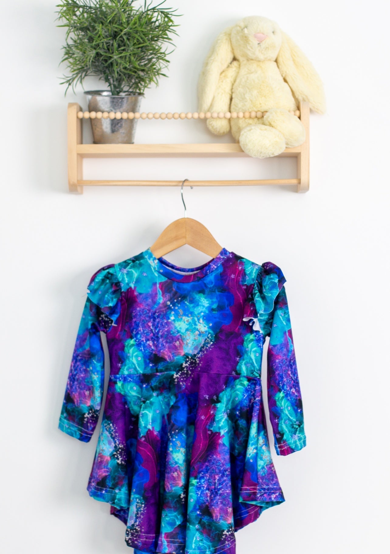 Vi & Jax 2-3Y Multicolor galaxy Ruffle Dress