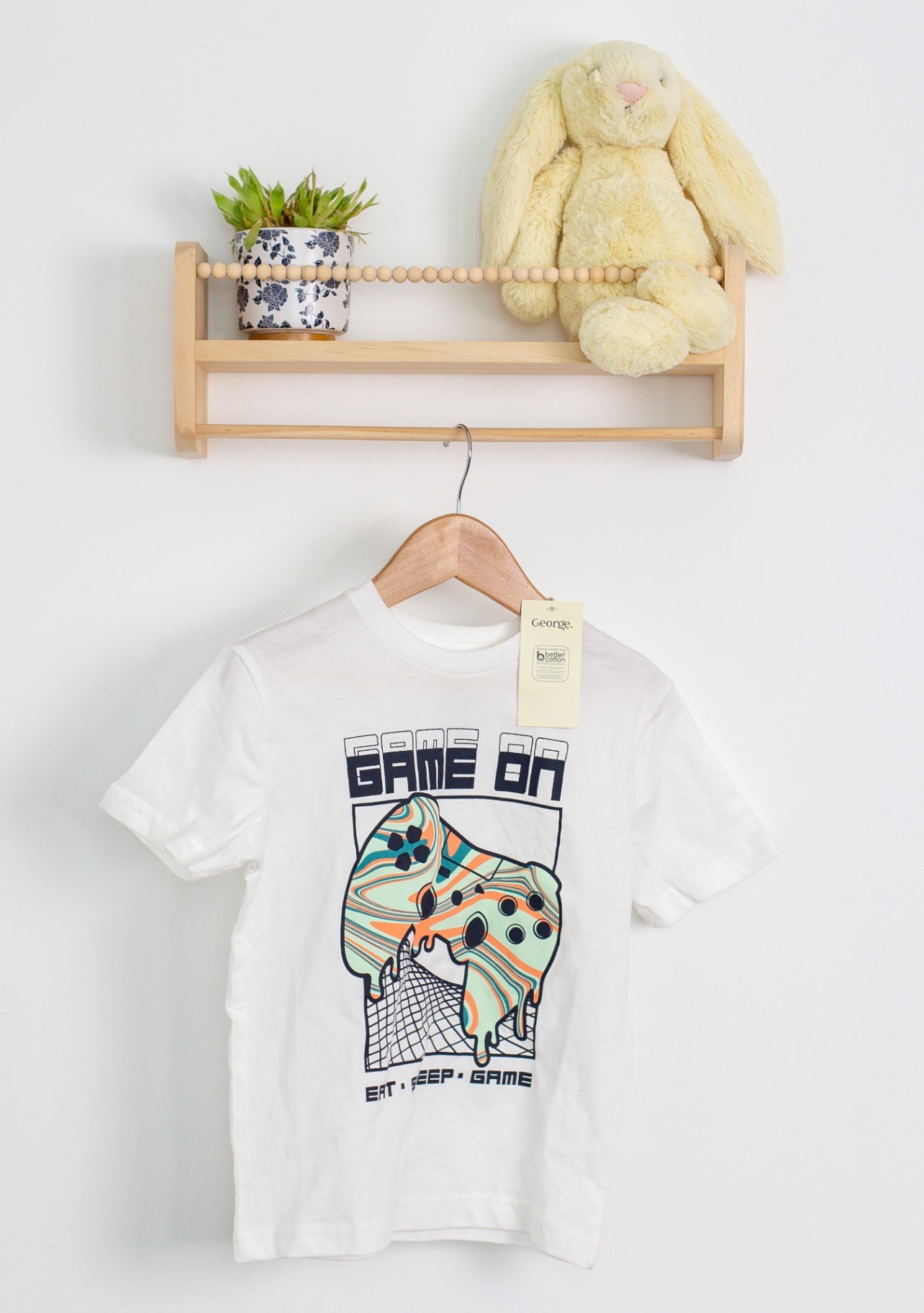 George XS White Gaming Tshirt
