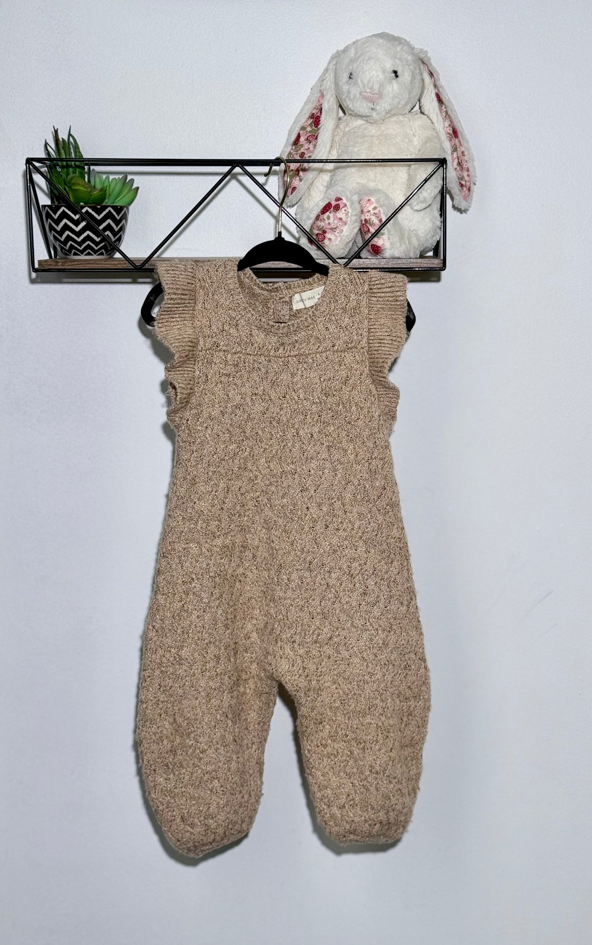 QUINCY MAE - Mira Knit Romper- Heathered Apricot