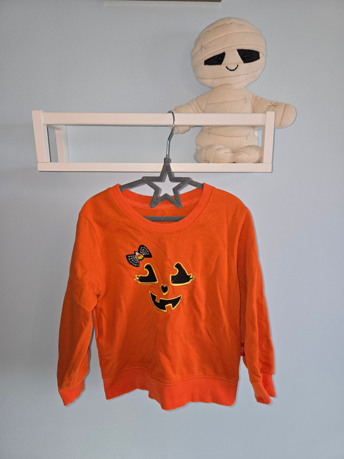 Small Shop Embroidered Jack-O-Lantern Crew