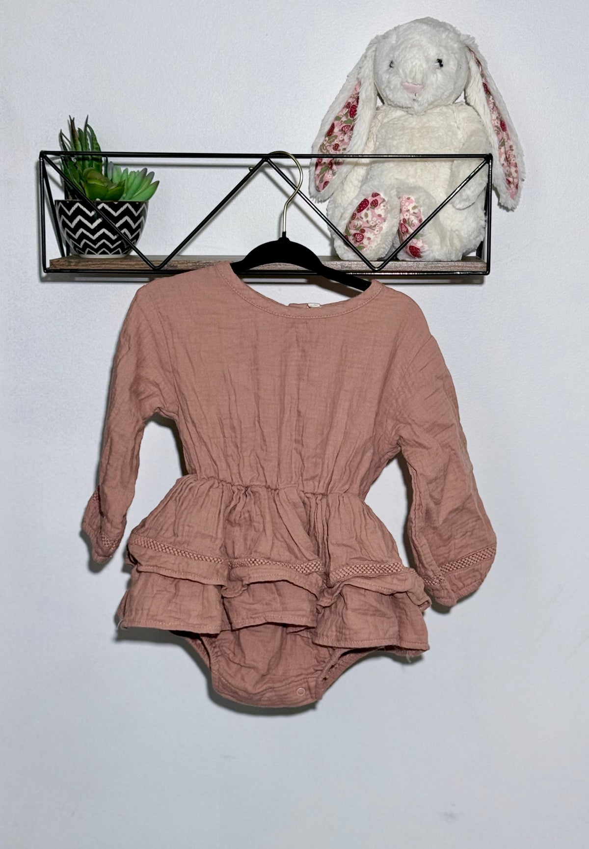 Quincy Mae Rosie Romper - Rose