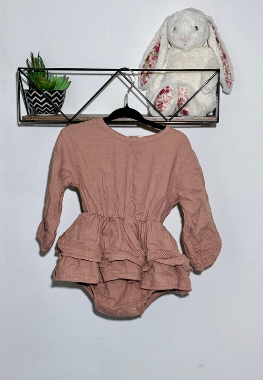 Quincy Mae Rosie Romper - Rose