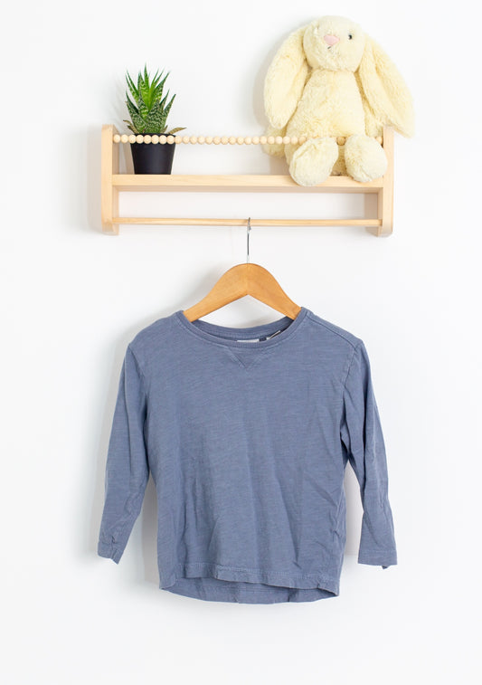 Zara Basics 2T Blue Long Sleeved Shirt