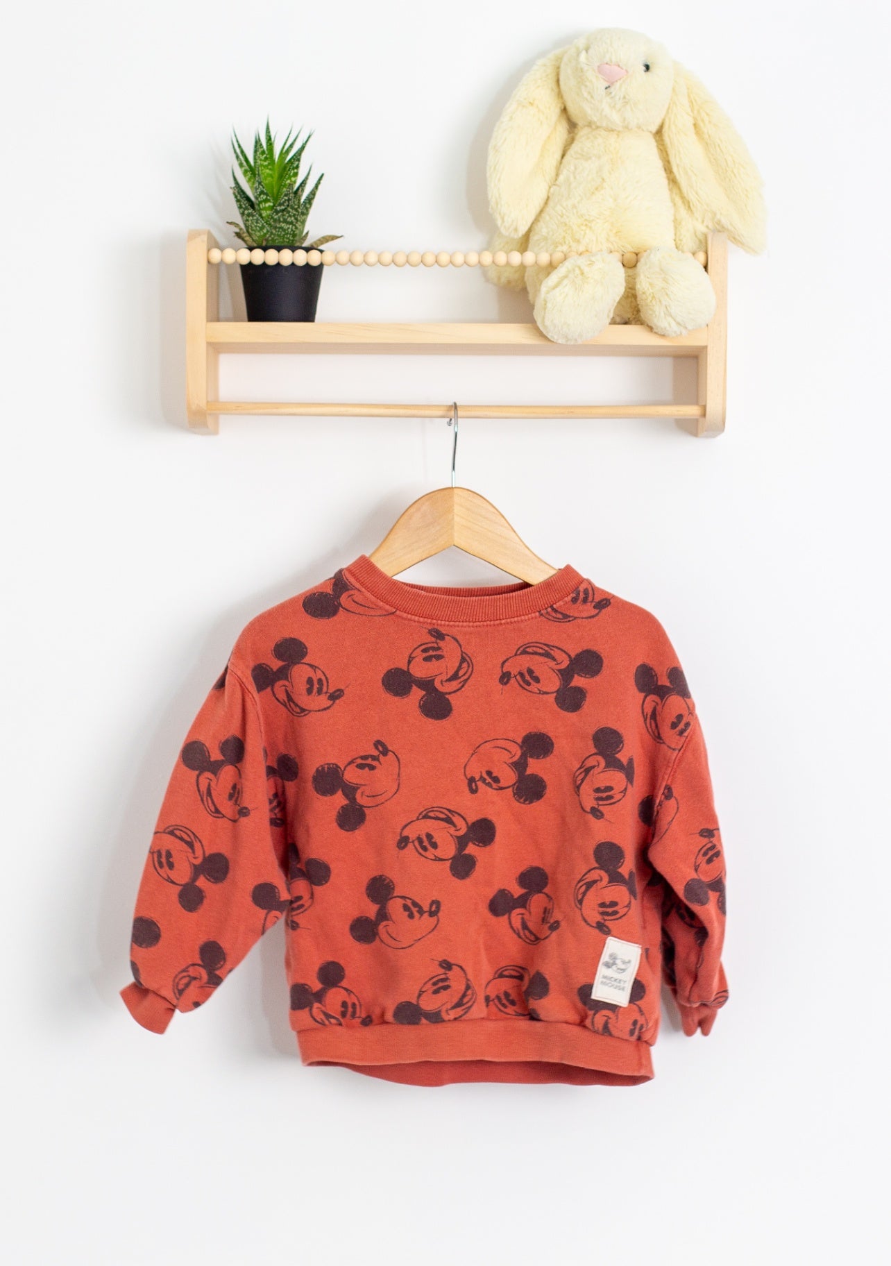 Zara Everyday Mickey Mouse 2T Orange Sweater