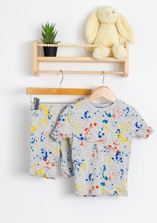 George Add-Ons S Grey with multicolored splatters (blue, red, yellow)