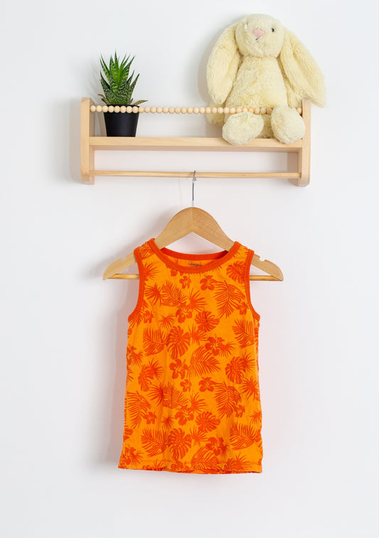 George Add-Ons 5T Orange with red floral pattern