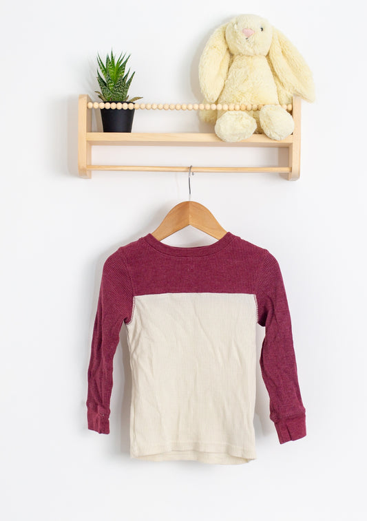 Cat And Jack Longsleeve 4T Cream and Burgundy