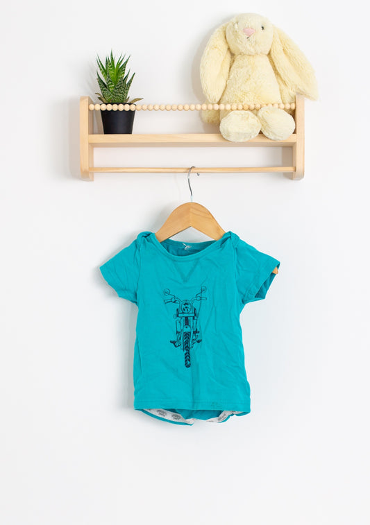 Peakaboo Beans Baby 12-18M Blue TShirt