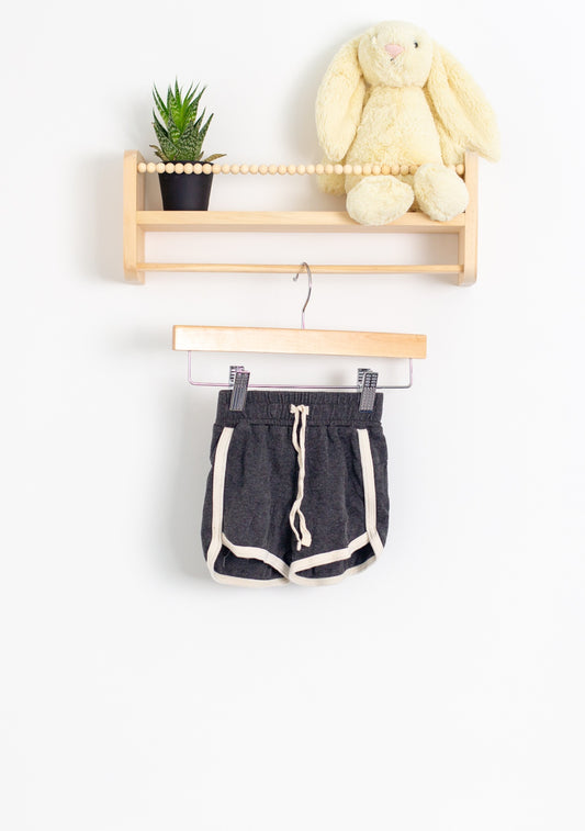 Little & Lively Short 6-12M Dark Gray with White Trim