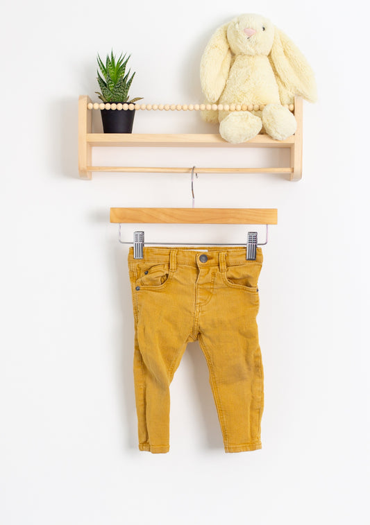 Zara Denim 9-12M Mustard Yellow