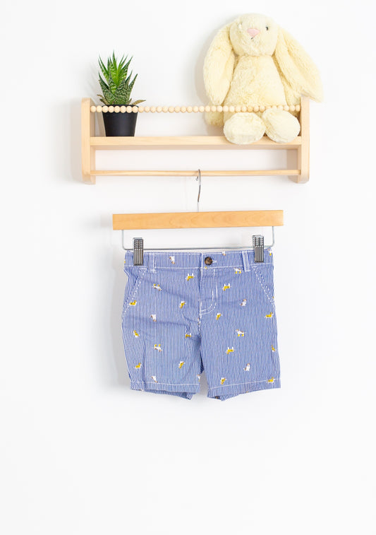 Carters Shorts 24M Blue with yellow and white pattern