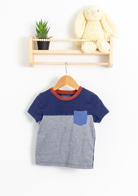Andy & Evan TShirt 4T Multicolor (Blue, Gray, and Red)