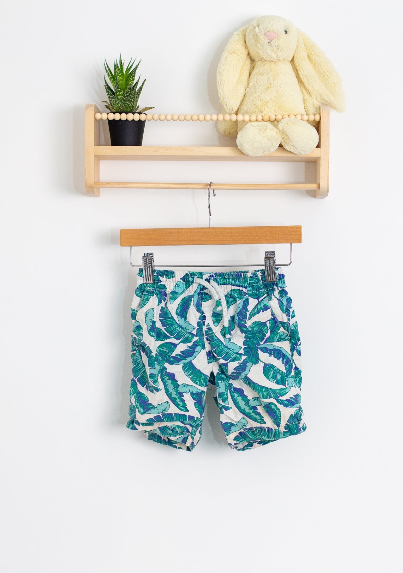 Joe Fresh Shorts 4T Multicolored (Green and White Dominant)