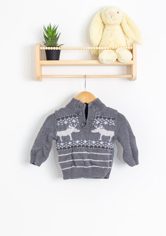 Cherokee Baby Sweater 12M Gray