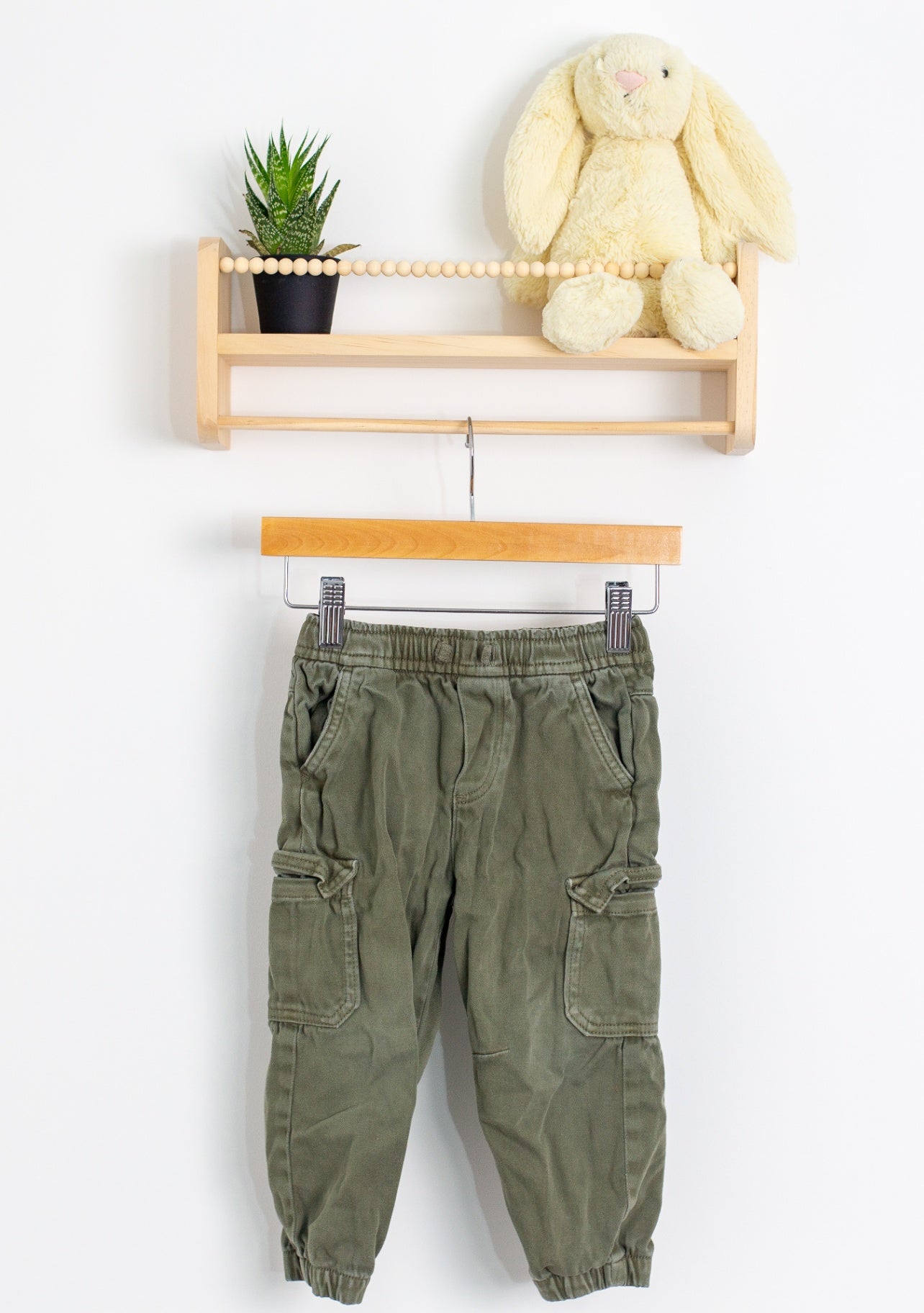 Zara Lined Khaki 2T Olive green