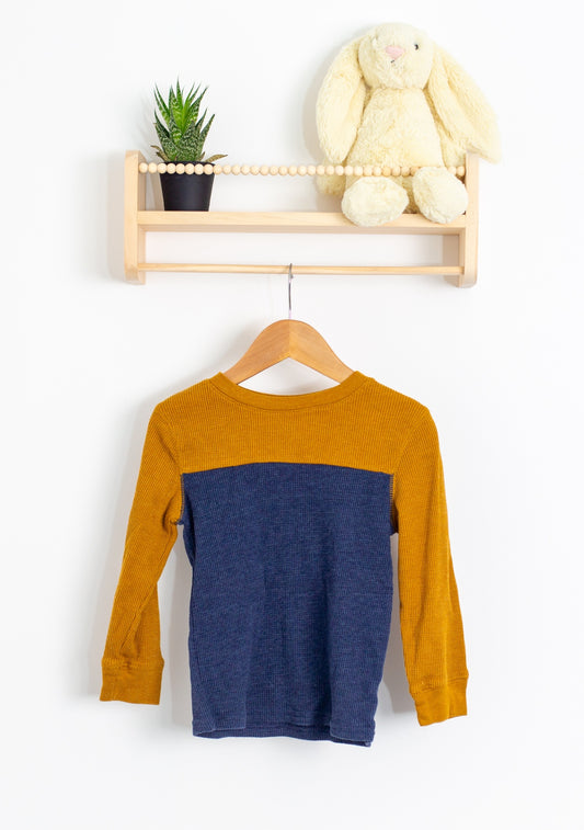 Cat And Jack Longsleeve 4T Blue and Mustard Yellow