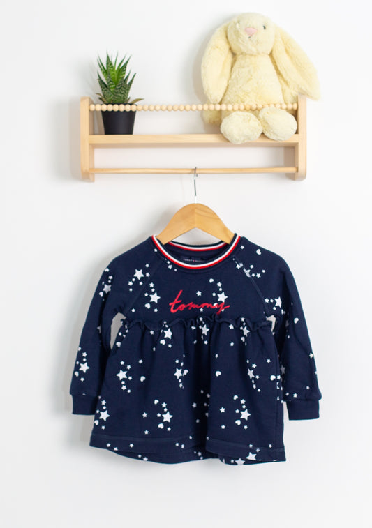 Tommy Hilfiger 2T Navy Blue with White Stars and Red Accents Dress
