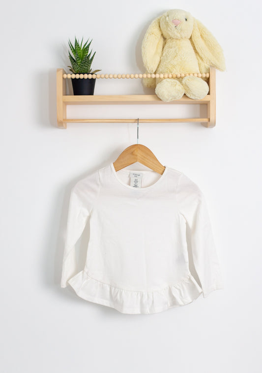 Aspen 2T White Peplum Top
