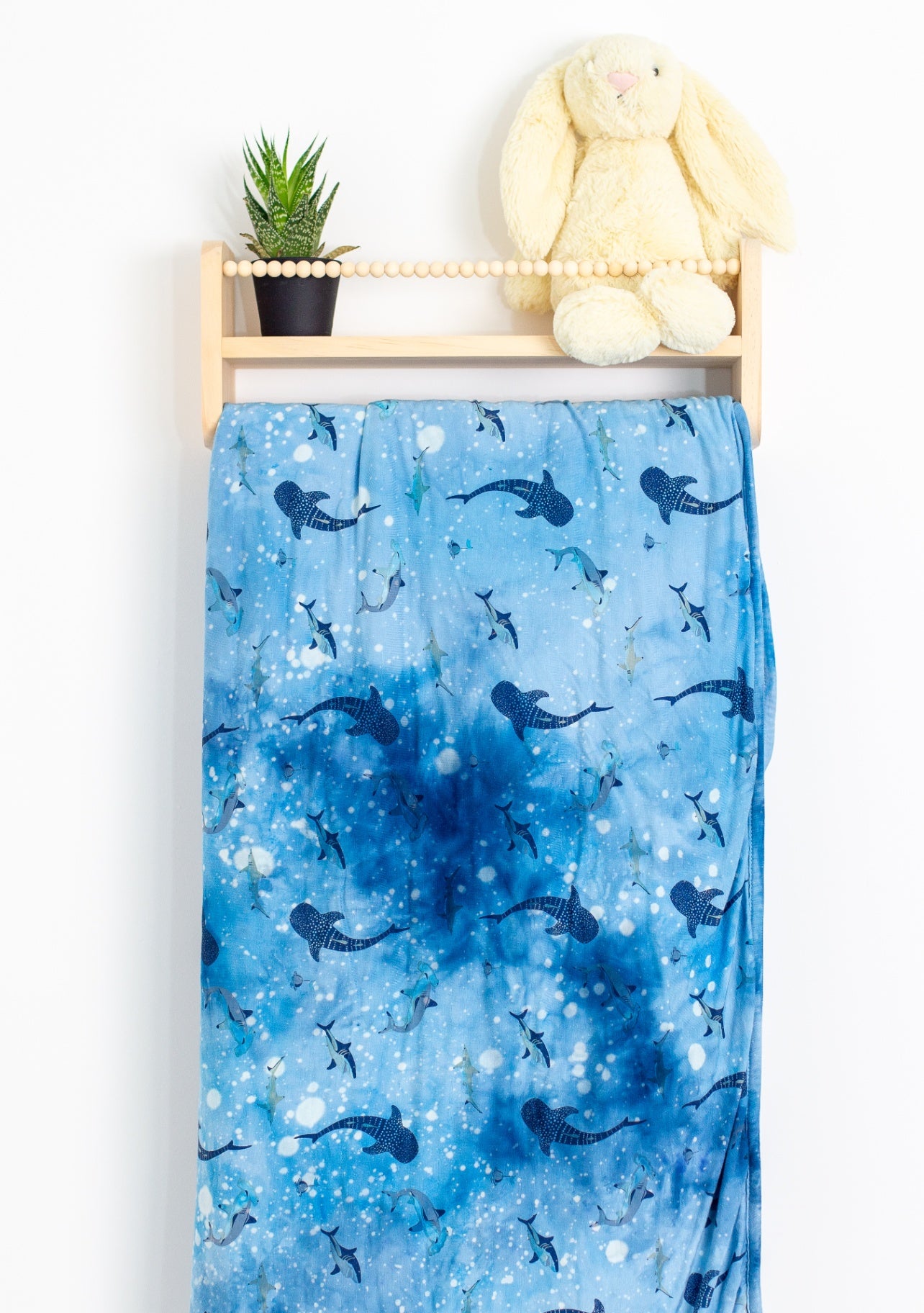 Kyte Baby Youth Blanket Custom High Quality Dye Stream Shark Play