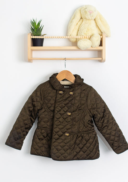 Baby Gap fleece lined peplum jacket